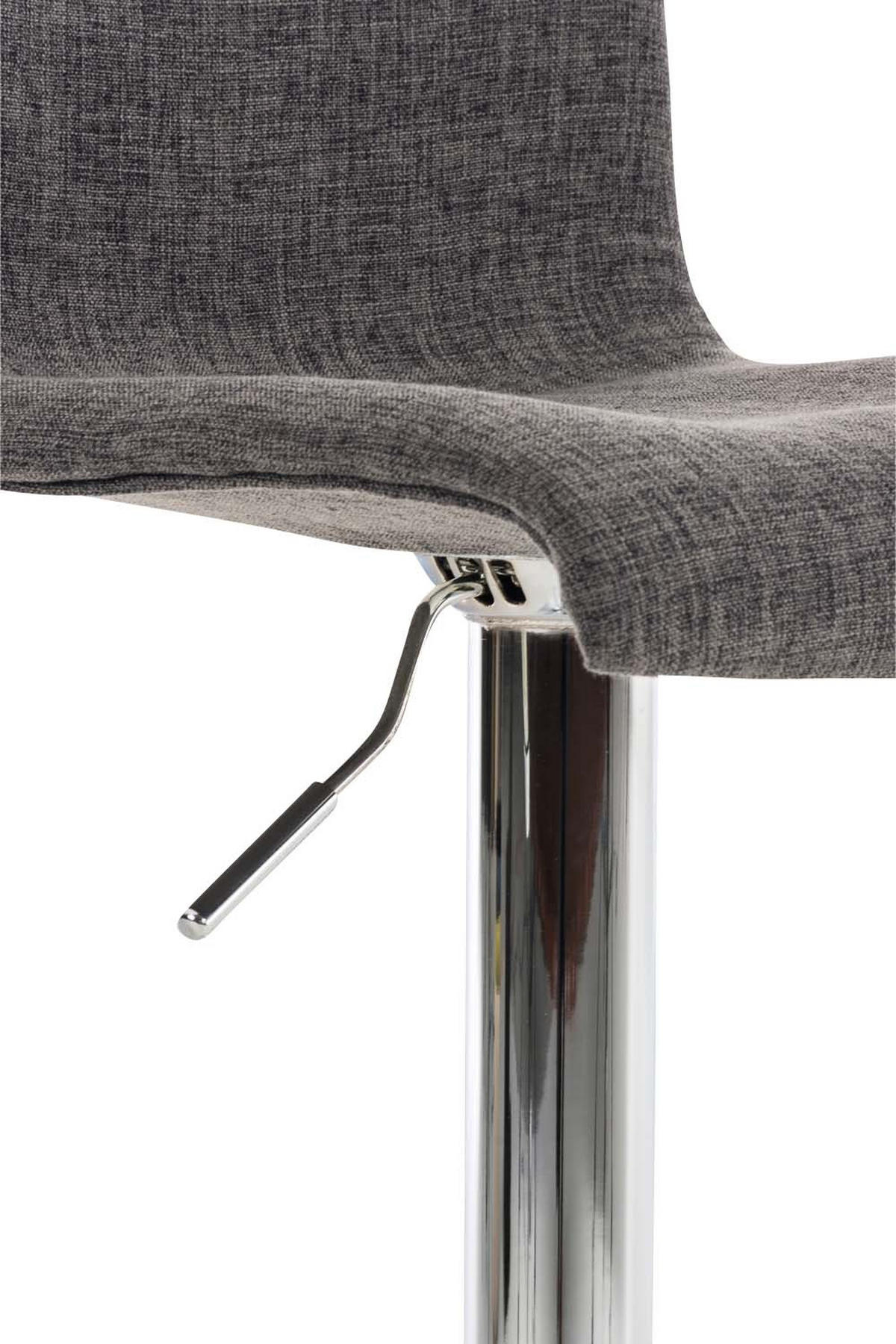 BARHOCKER BERLIN Hellgrau Stoff - Hellgrau, Textil/Metall (39/84/36cm) - DELUKE
