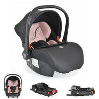 BABYSCHALE Set rosa mit Isofixbasis Royal, i-Size (40 - 87cm) Gruppe 0+ - Rosa, Kunststoff (33/73/42cm) - Moni