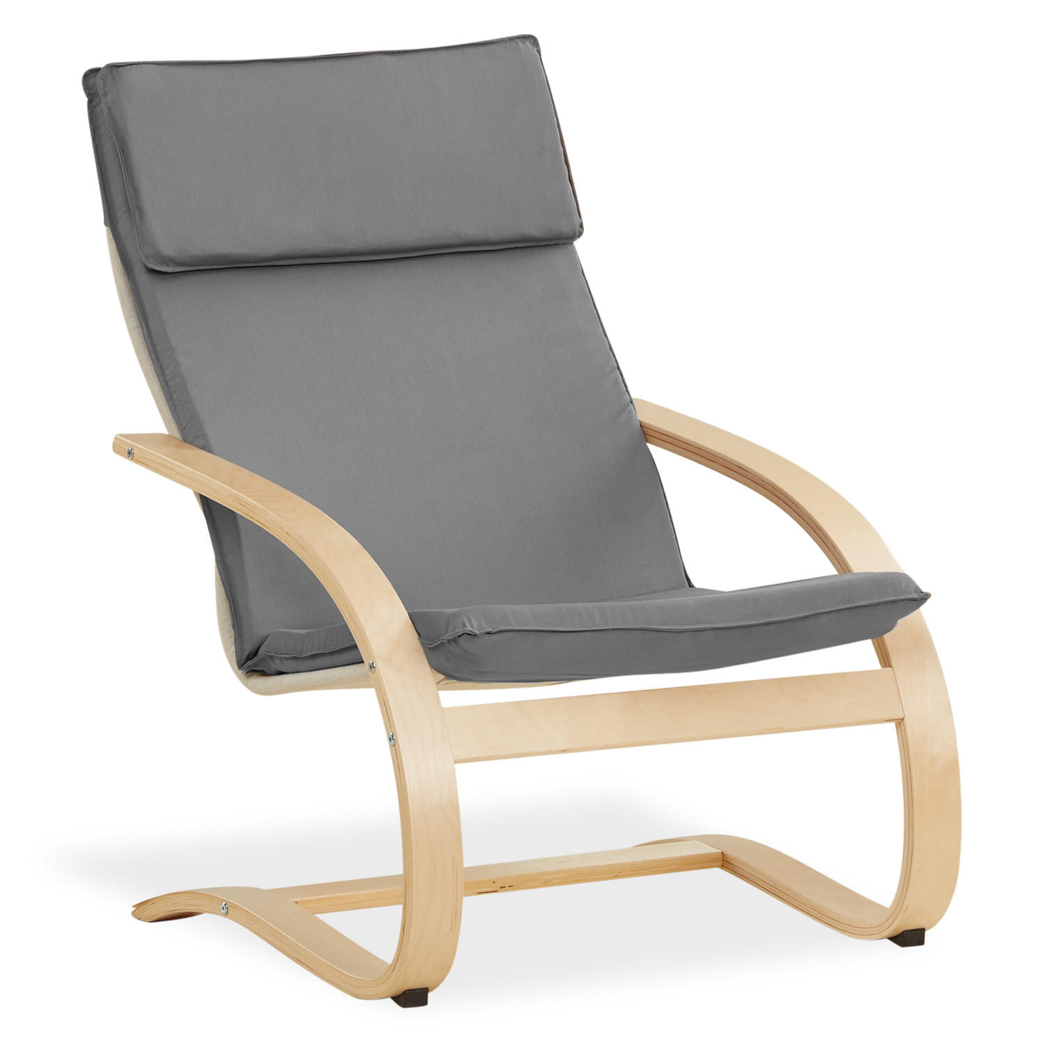 Homestyle4u Relaxsessel Grau 66x93x61 cm