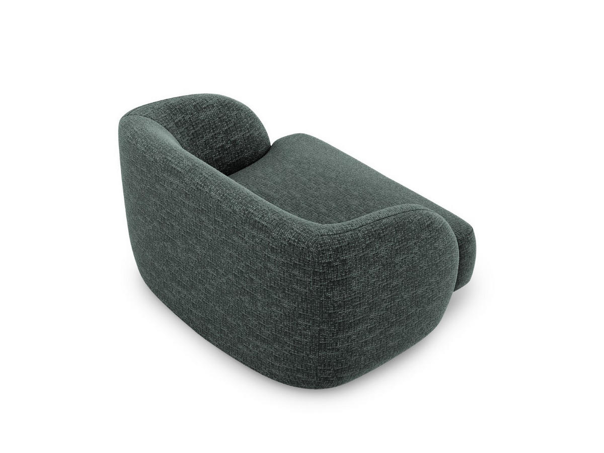 SESSEL Miley aus Chenille-Stoff petrol - Petrol, Textil (90/70/103cm) - Micadoni