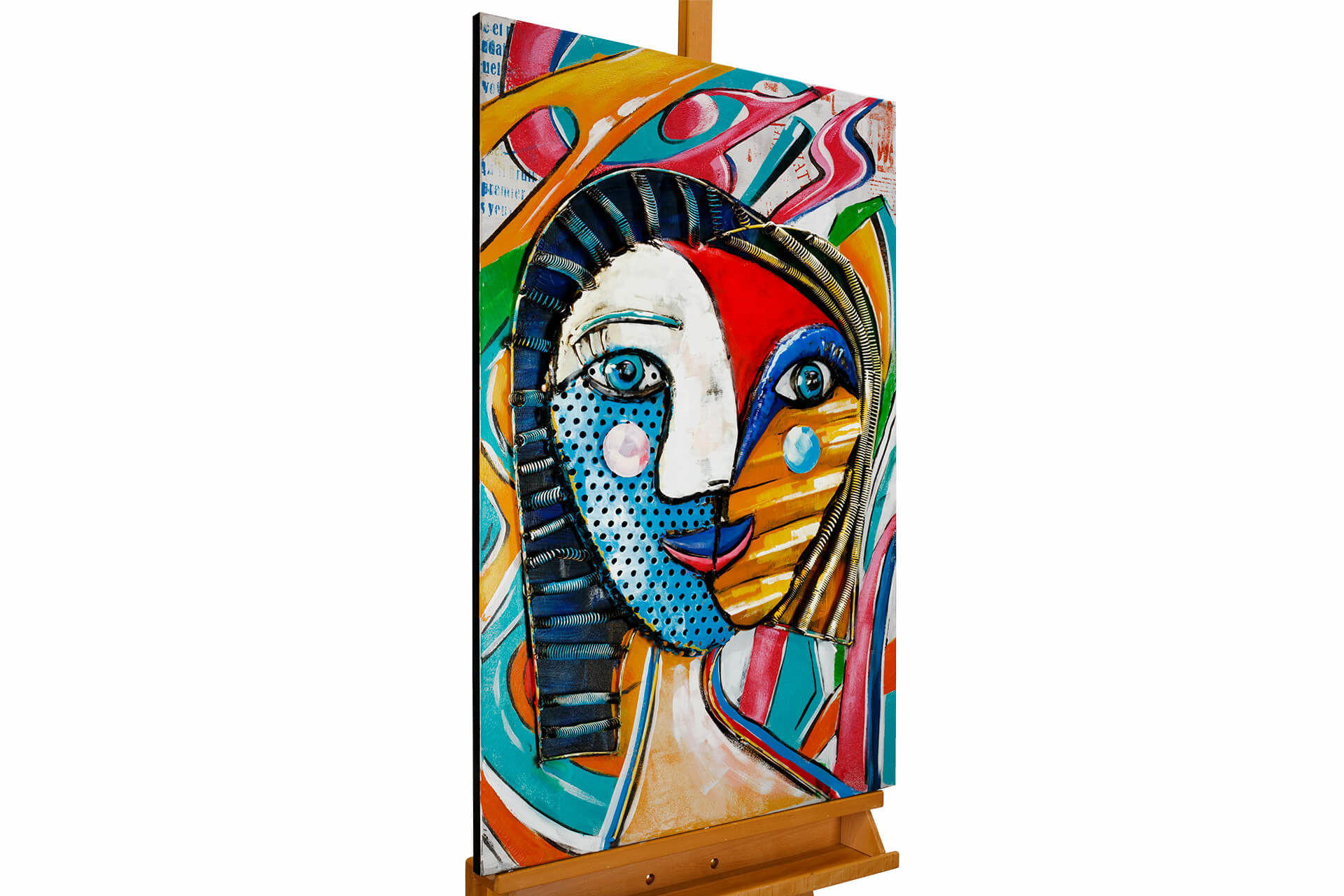 METALLBILD Bunt 60/90 cm - Multicolor, Metall (5/90cm) - KUNSTLOFT
