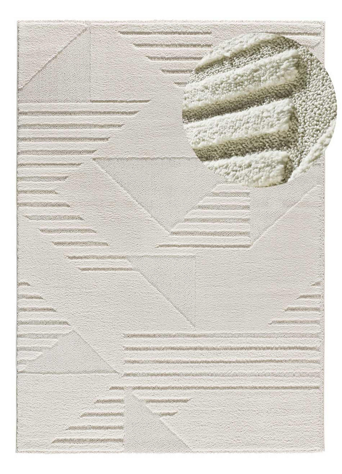 WEBTEPPICH Creme Numa 160/230 cm - Creme, Naturmaterialien/Textil (160/230cm) - Atticgo