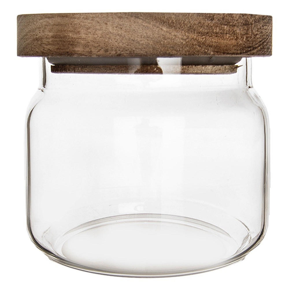 VORRATSGLAS Akaziendeckel 500 ml Transparent - Transparent, Glas (10/9/10cm) - Orion 