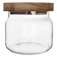 VORRATSGLAS Akaziendeckel 500 ml Transparent - Transparent, Glas (10/9/10cm) - Orion 