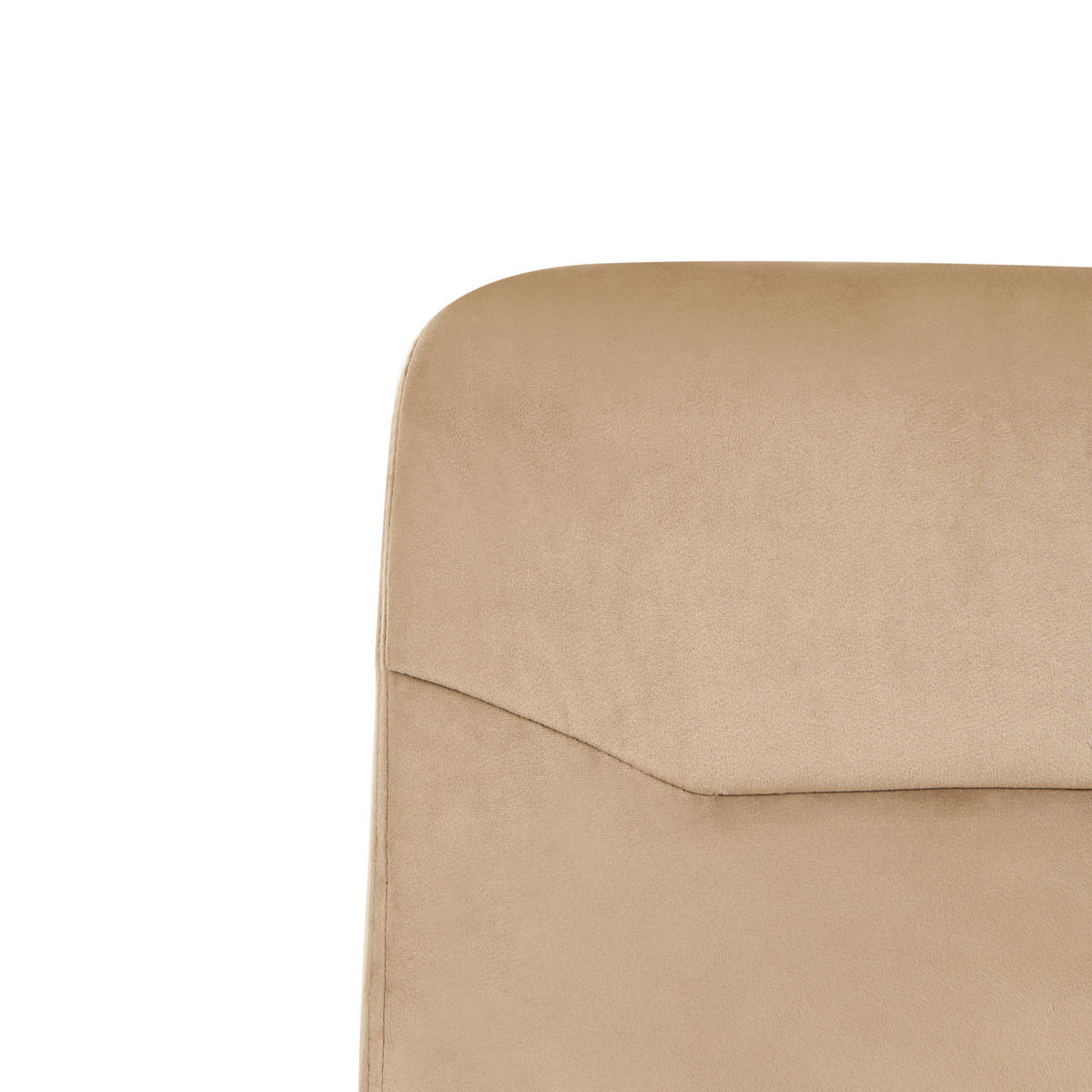 BÜROSTUHL Samtstoff Beige Caroga - Beige/Schwarz, Textil/Metall (62/90/62cm) - Beliani