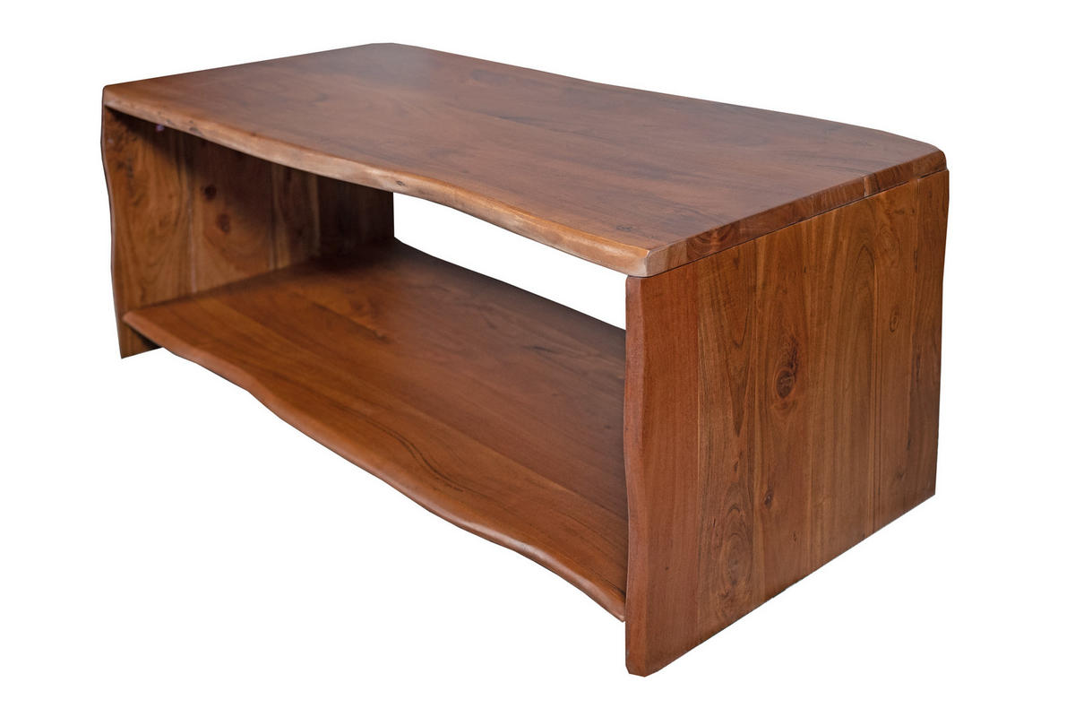 COUCHTISCH ADA - Braun/Naturfarben, Akazienholz/Holz (55/115/45cm) - SAM