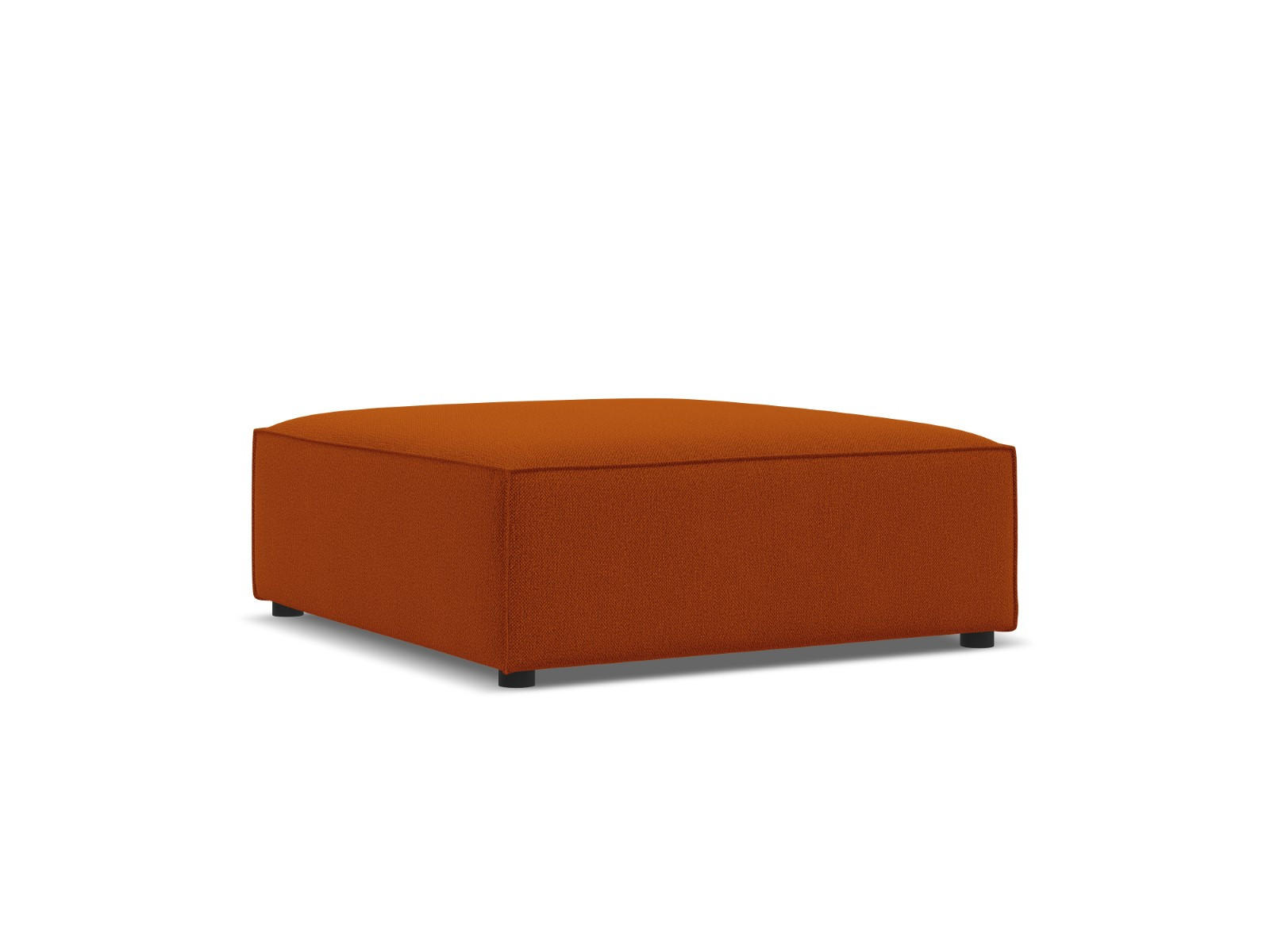 POUF Jodie aus strukturiertem Stoff terrakotta - Terra cotta, Textil (80/40/102cm) - Micadoni
