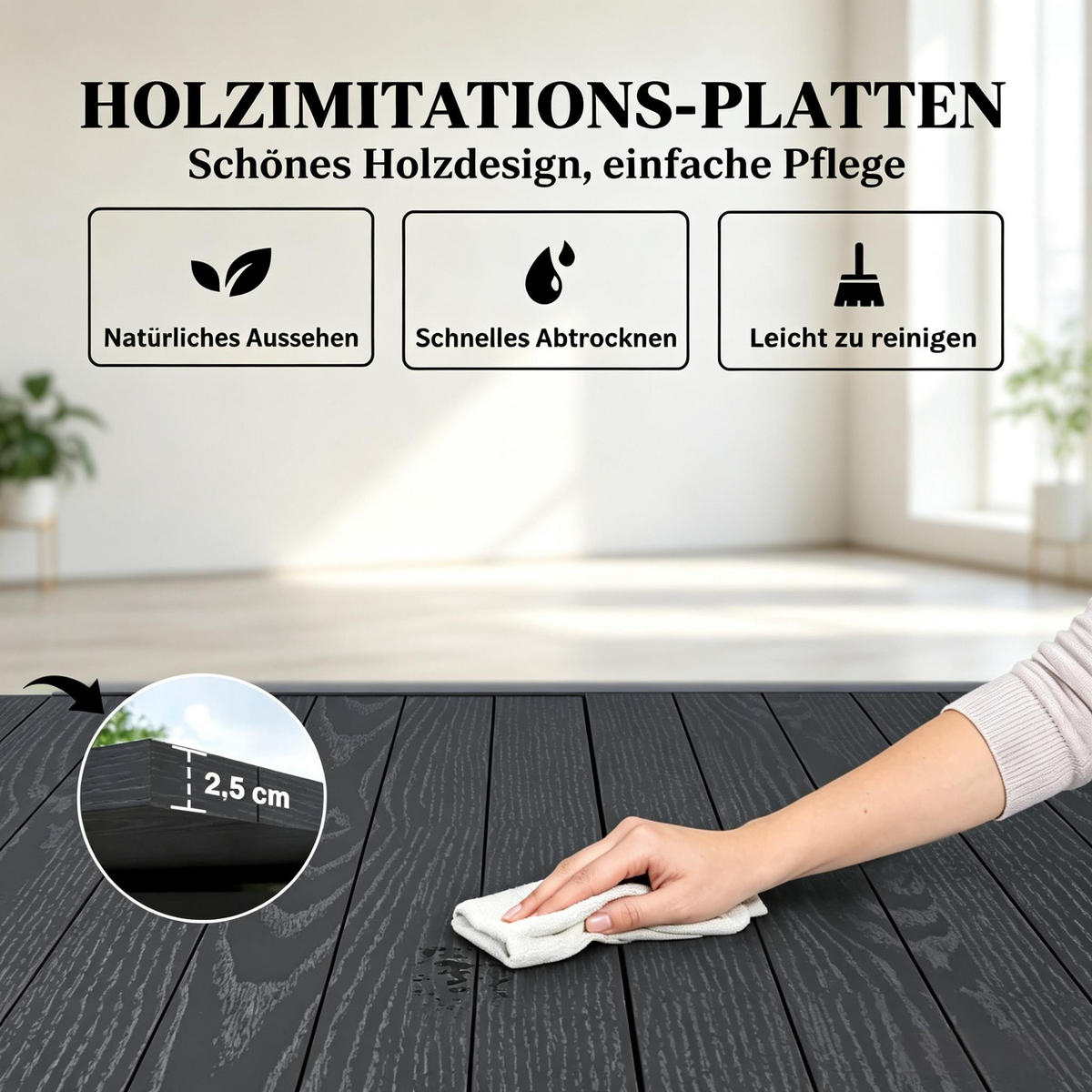 GARTENTISCH 80-160/80/75 cm aus Aluminium DE-39942 Schwarz - Schwarz, Metall (80/160/75cm) - ComfortXL
