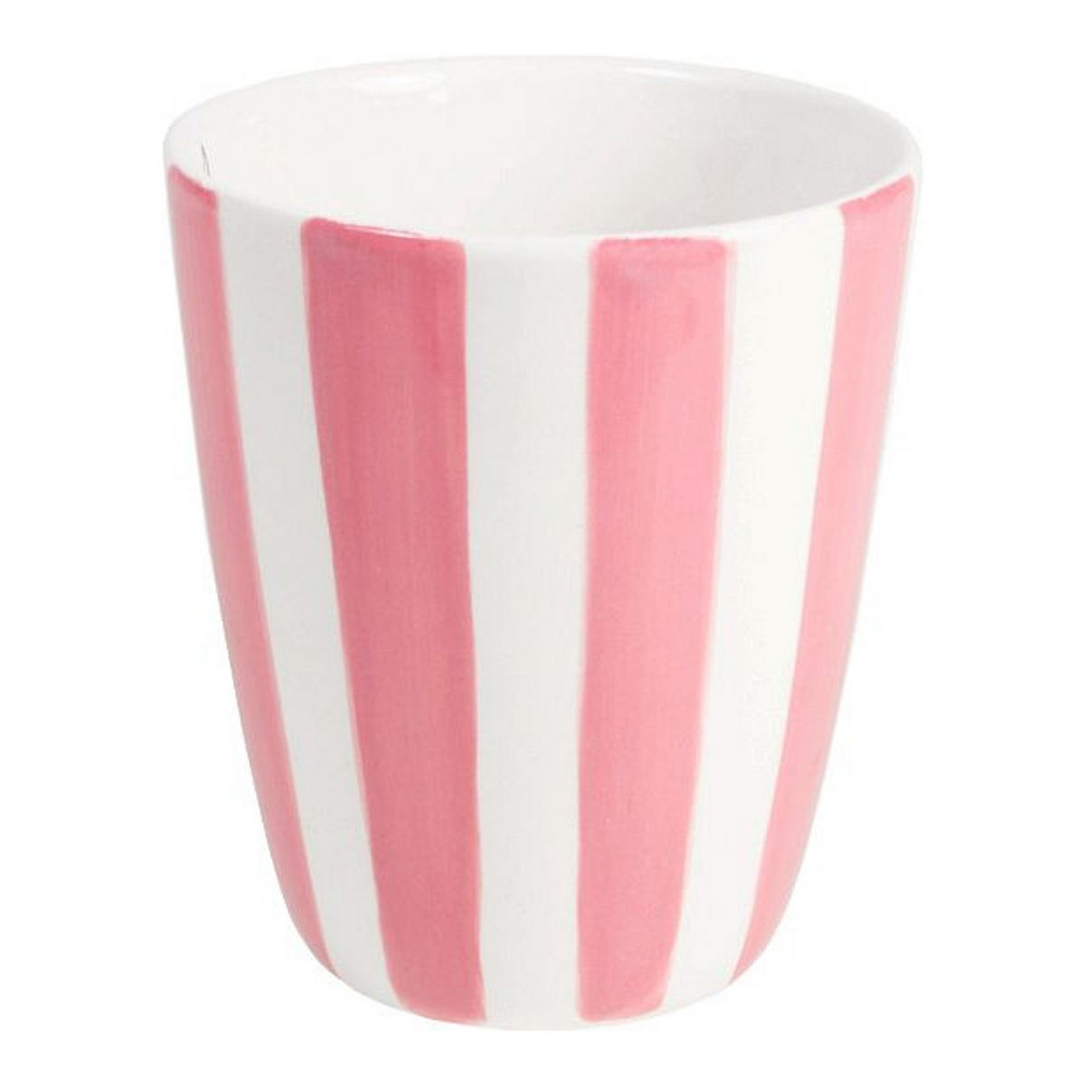 BECHER Rosa Streifen in Rosa - 350 ml - Pink, Keramik (0.35L) - Blond Amsterdam