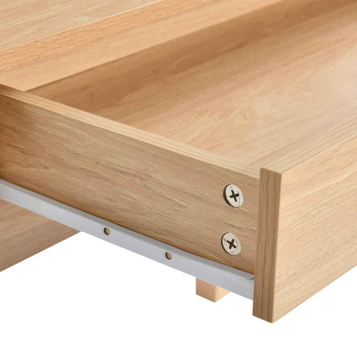 SCHREIBTISCH Holzoptik mit Schubladen & Ablage - Beige, Holz/Holzwerkstoff (100/50/91cm) - Urban Meuble