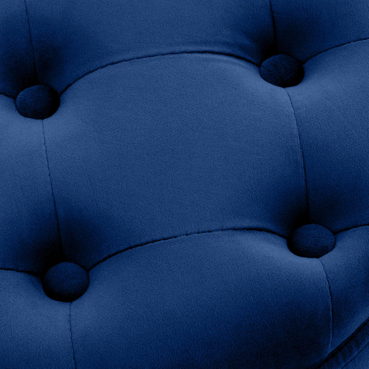 SITZWÜRFEL Samt Blau - Blau/Schwarz, Kunststoff/Textil (44/42/44cm) - CLP