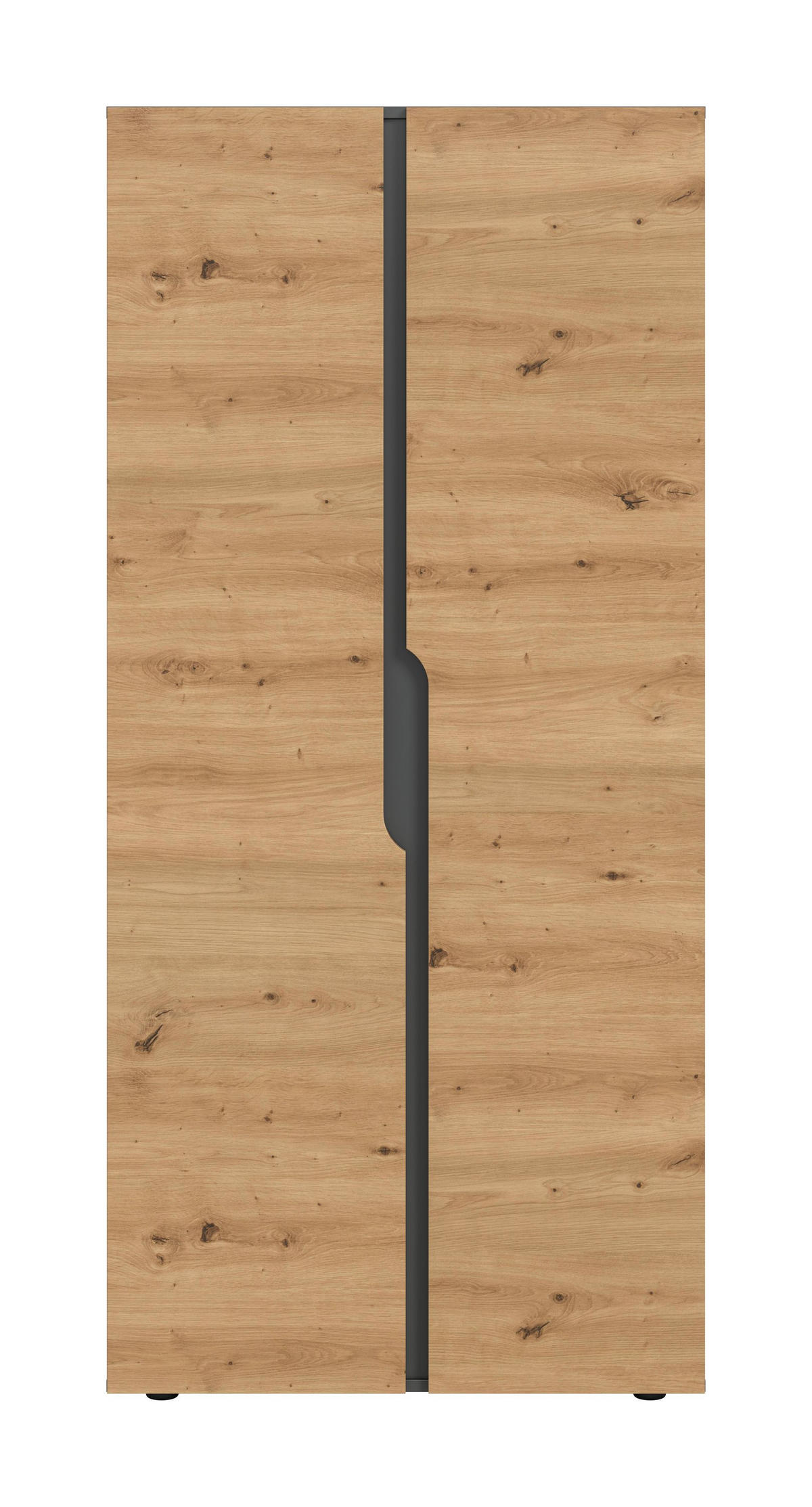 KLEIDERSCHRANK 2-türig ANGA (B/H/T: ca. 80/180/51 cm) in anthrazit/Artisan Eiche Nachbildung - Anthrazit, Holzwerkstoff (80/180/51cm)