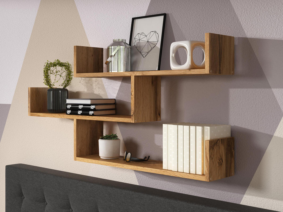 WANDREGAL Trio 003 - Eiche Wotan, Holzwerkstoff (119/55/18cm) - MIRJAN24