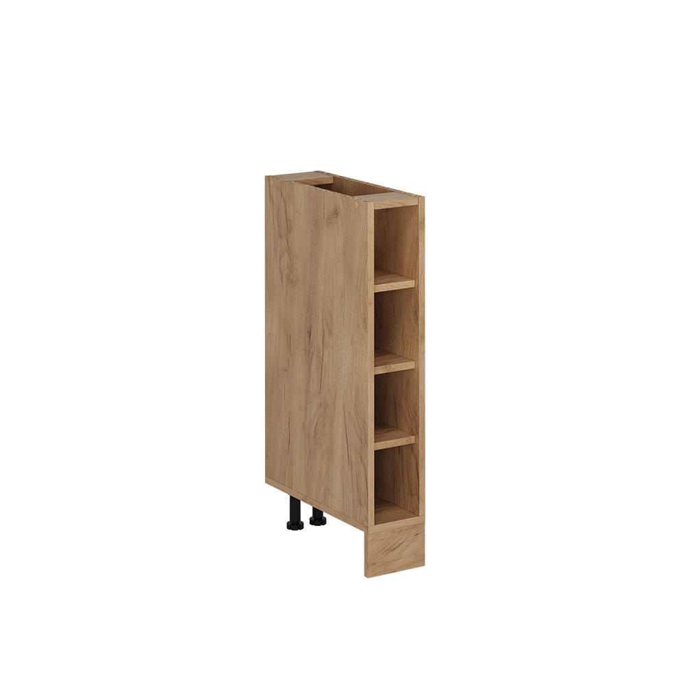 KÖKSHYLLA R-Line Goldkraft ek 15 cm utan bänkskiva Honungsek, Honungsek 81.6/15/46 cm