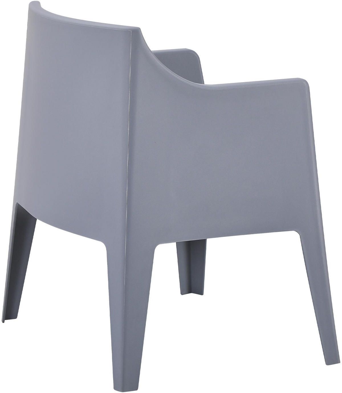 GARTENSTUHL Henri 6er Set 73x57x78cm Kunststoff Grau Stapelstuhl - Grau, Kunststoff (73/78/57cm) - DELUKE