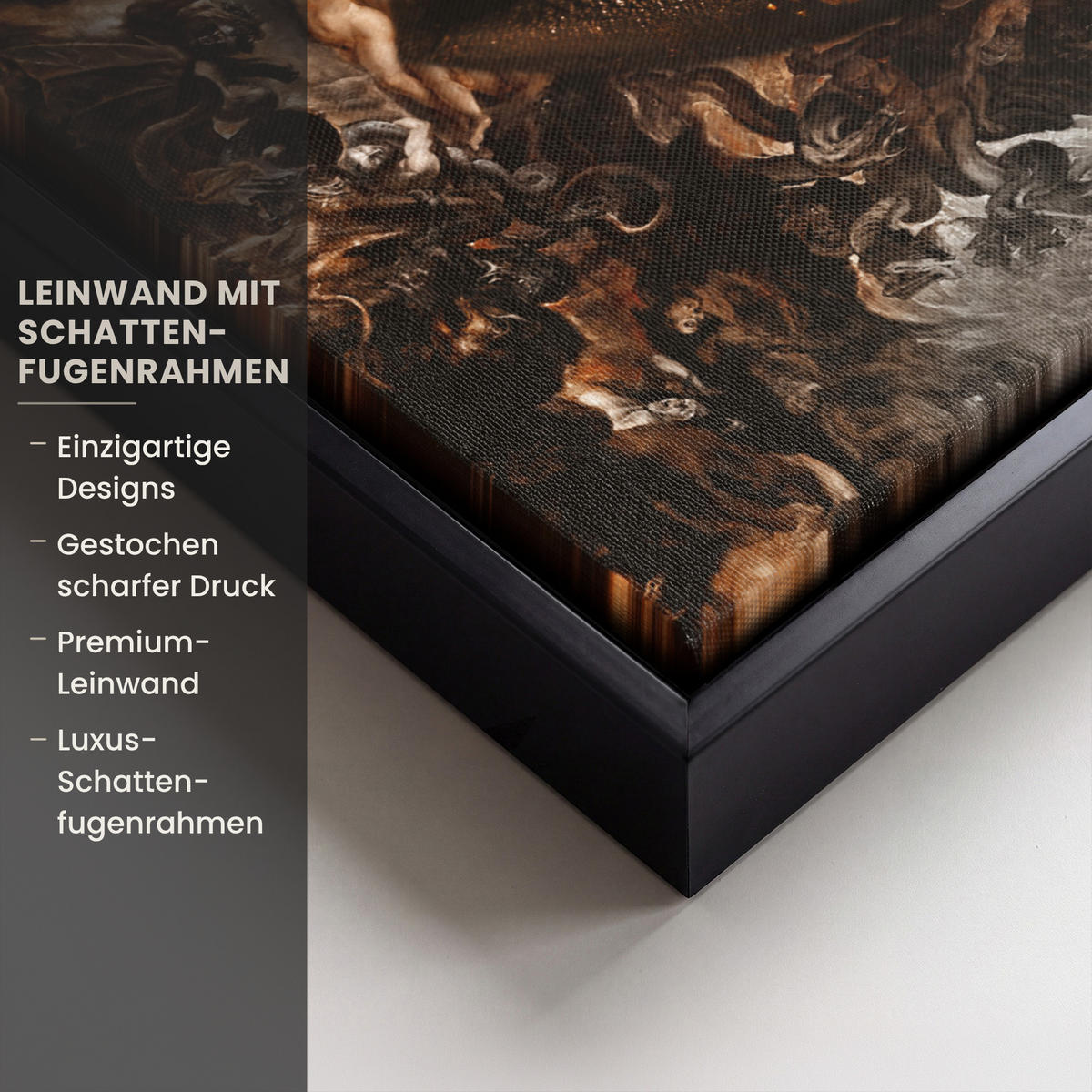LEINWAND Bilder mit Rahmen - Gold - Lippen - Kunst - Gold - Luxus - Abstrakt - 40x30 - Kupferfarben, Textil (40/30cm) - MuchoWow