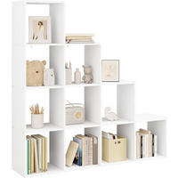 REGALE Bücherregal mit 10 Fächern, 136x29x136cm, Weiß - Weiß, Holzwerkstoff (136/136/29cm) - Woltu