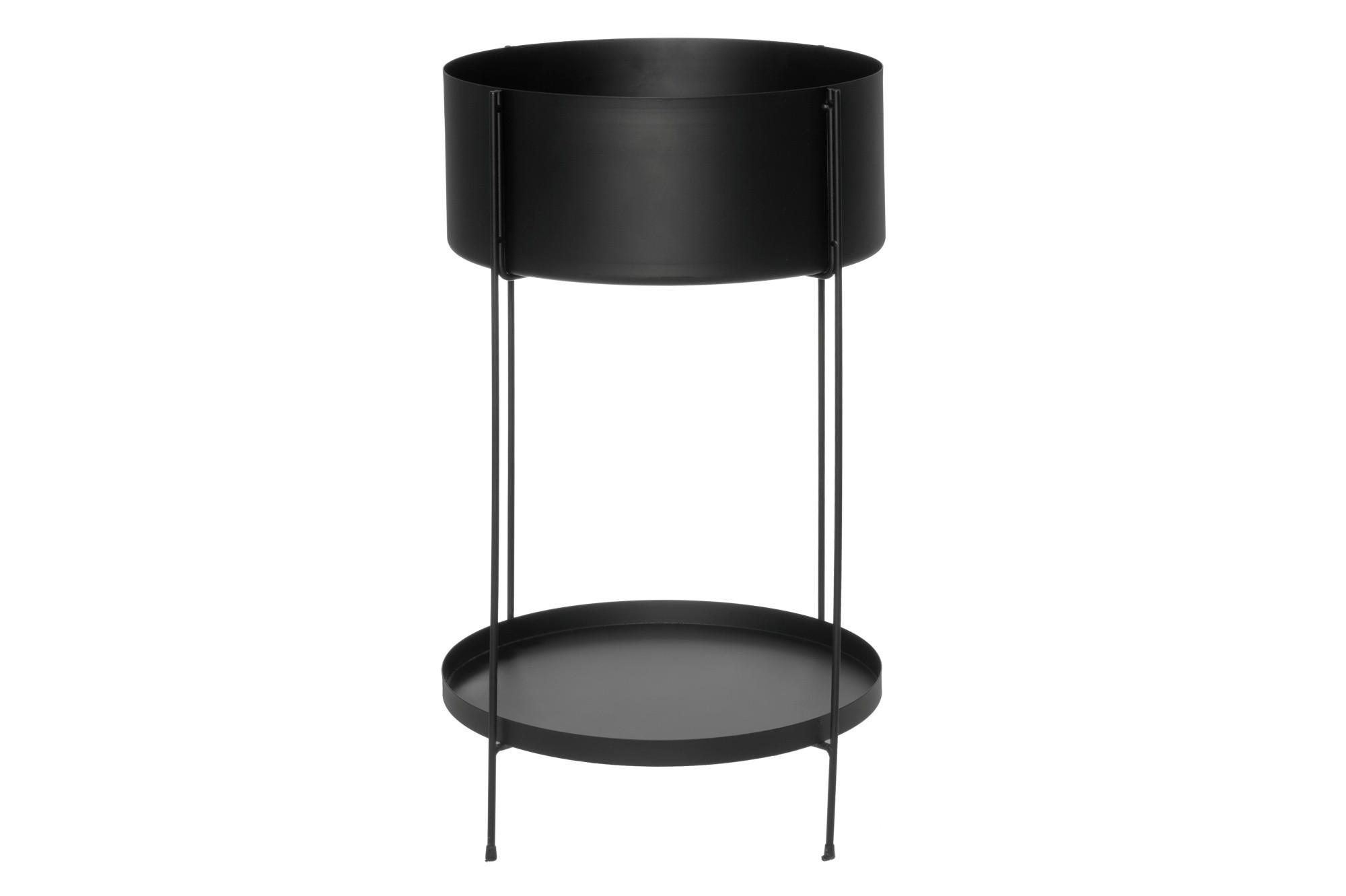BLUMENSTÄNDER Metall Ø 37 cm - Schwarz, Metall (37/37/60cm)