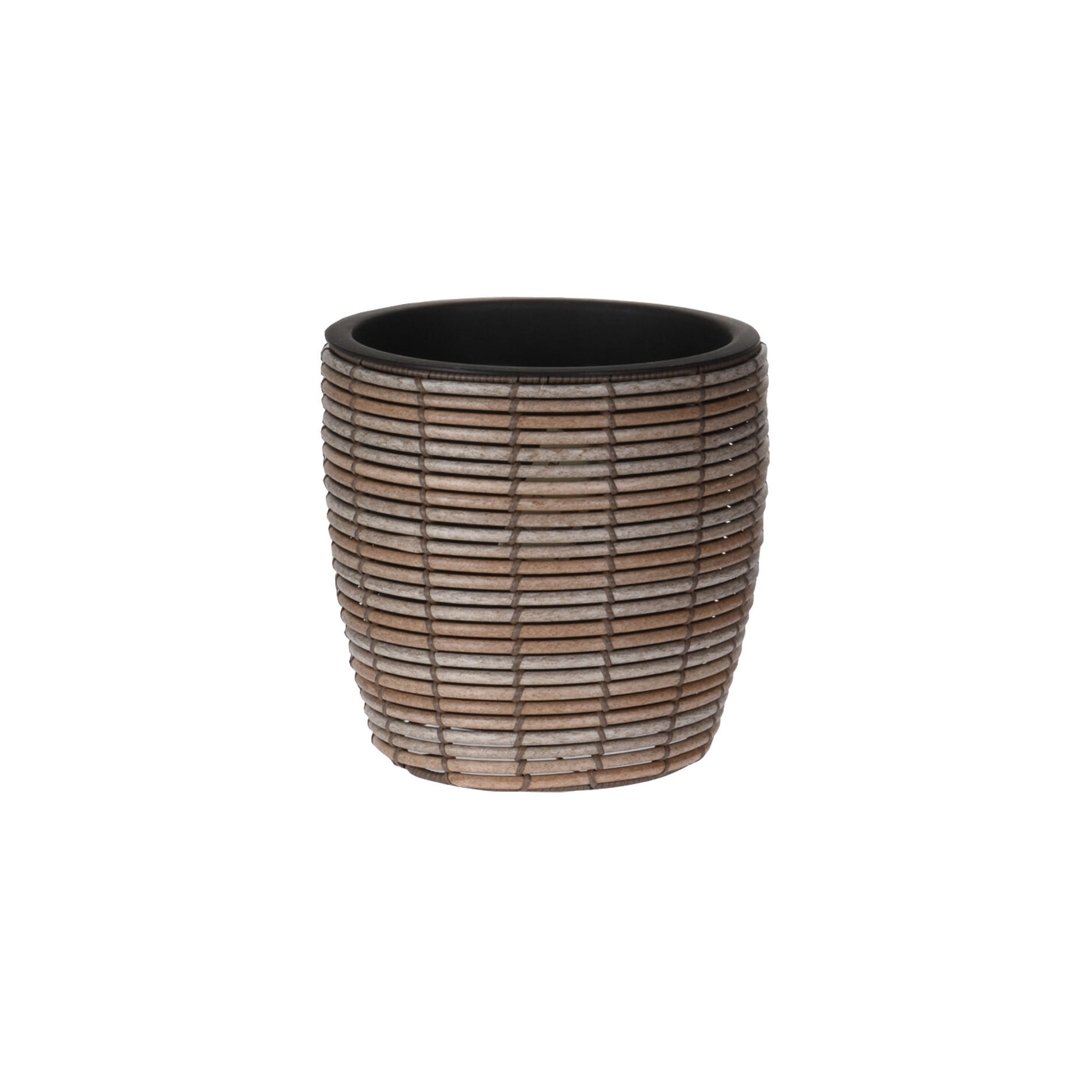 PFLANZGEFÄSS Braun 25/25/23 cm - Braun, Kunststoff (23cm) - Mobili Rebecca