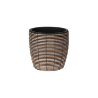 PFLANZGEFÄSS Braun 25/25/23 cm - Braun, Kunststoff (23cm) - Mobili Rebecca