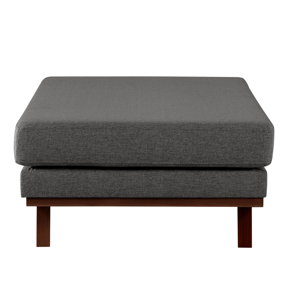 HOCKERBANK - Dunkelgrau/Buchefarben, Buchenholz/Textil (180/43/81cm) - home24