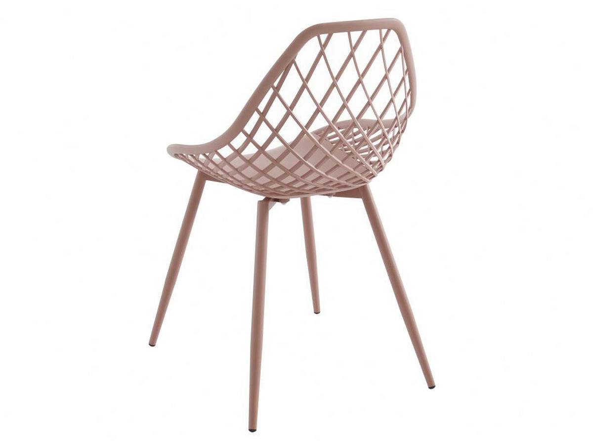 GARTENSTUHL 2er-Set - Polypropylen & Metall - Altrosa - MALAGA von MYLIA - Pink, Metall (49/84/54.5cm) - Vente-Unique