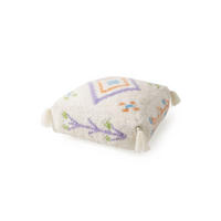 WOLL-POUF handgefertigt Malika Multicolor 55x55x20 cm - Multicolor, Textil (55/20/55cm) - Lytte
