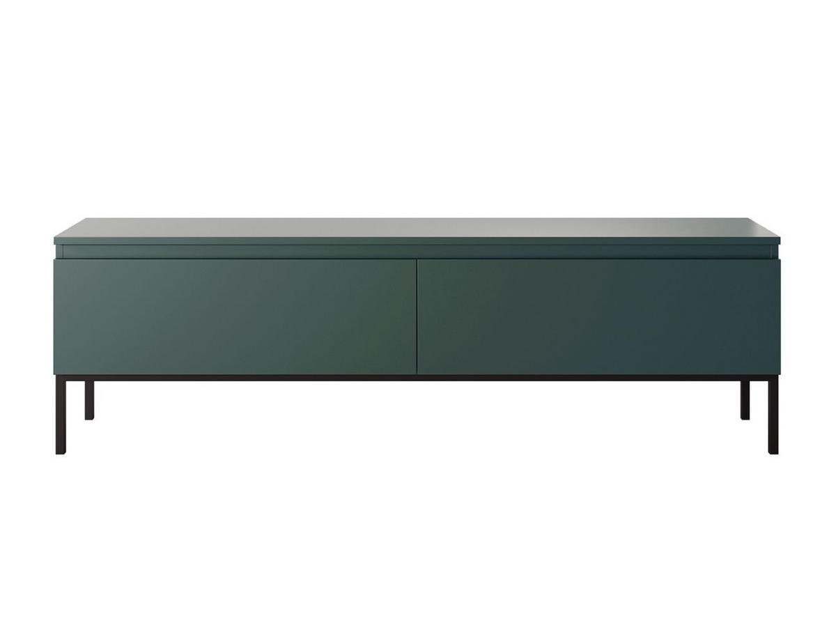TV-SCHRANK Bemmi Dunkelgrün mit Metallbeinen 150 cm - Dunkelgrün/Schwarz, Holzwerkstoff/Metall (150/46/32cm) - Selsey