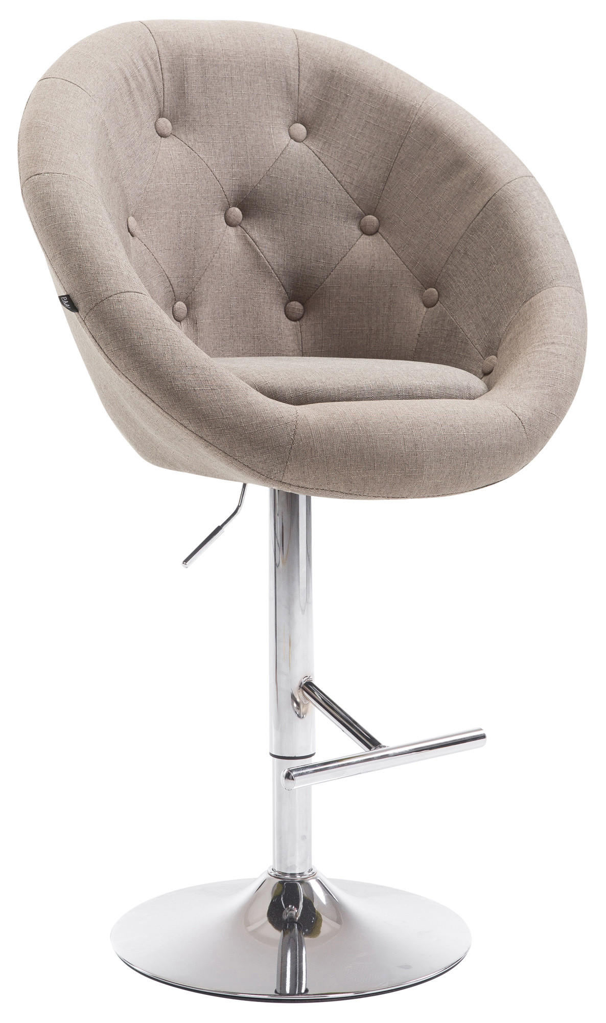 CLP Barhocker Taupe 65x107x57 cm