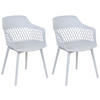 ESSZIMMERSTUHL 2er-Set Kunststoff Grau Almira - Grau, Kunststoff (54/84/50cm) - Beliani