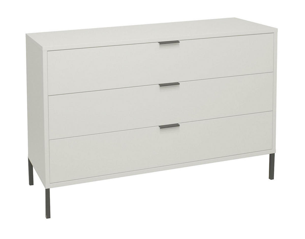 KOMMODE Erna 119x45x82 Kreidegrau matt Lack - Hellgrau, Holzwerkstoff (119/82/45cm) - 58aufmkessel