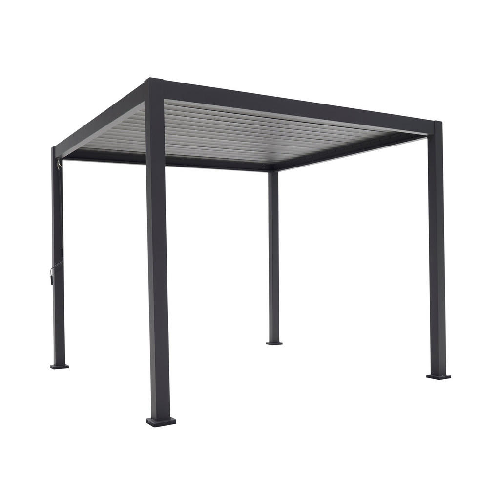 Thumbnail - Green Spirit Lamellendach-Pergola, Grau, Kunststoff, 300x240x300 cm, Sonnen- & Sichtschutz, Pavillons & Pergolas, Pergol...