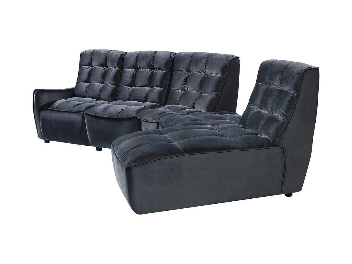 RELAXSOFA - 6 Personen - stoff - anthrazitgrau Alford - Anthrazit, Textil (323/104/210cm) - Vente-Unique