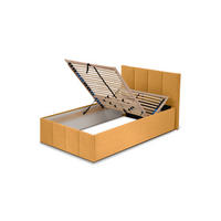 POLSTERBETT Dalas Gold 140 x 200 x 40 cm Bettkasten Mit hochwertiger Matratze H2 (bis 100 kg) und Lattenrost - Goldfarben, Holz (140/200cm) - Halmon Schlafkomfort Betten 