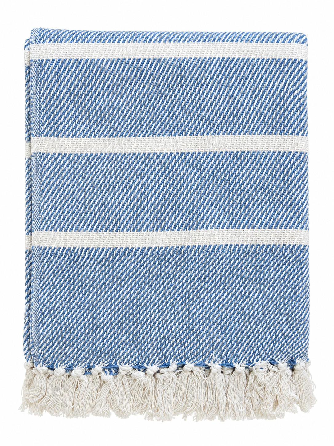 WOHNDECKE Baumwolle 130x180 cm mit Fransen – Zeitloses Design & weich - Rosa, Naturmaterialien (130/180cm) - AU Maison