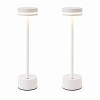 TISCHLEUCHTE Brenning 8/8/31.5 cm（2er-set） - Weiß, Kunststoff/Metall (8/8/31.5cm) - ZMH