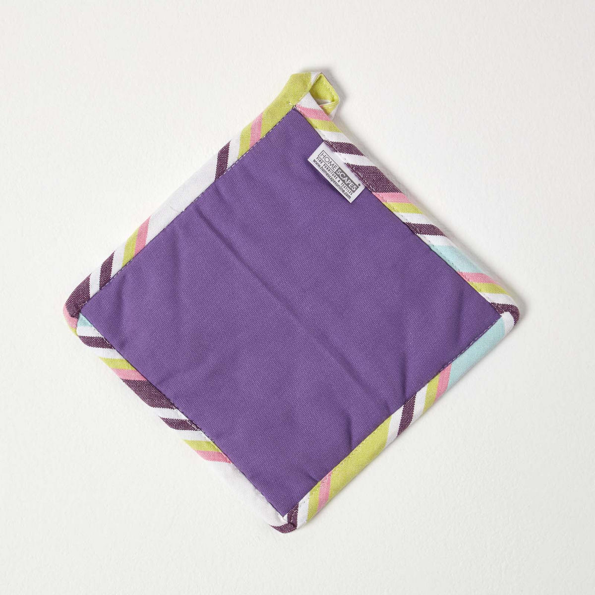 TOPFLAPPEN Osaka 20/20 cm, Baumwolle wattiert - Lila, Textil (20/20cm) - Homescapes
