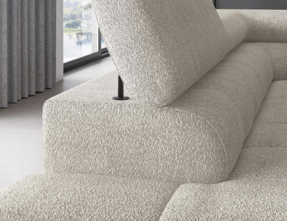 ECKSOFA Ferrucio L - Creme (Royal 18) - Creme, Holzwerkstoff (276/200cm) - Möblo