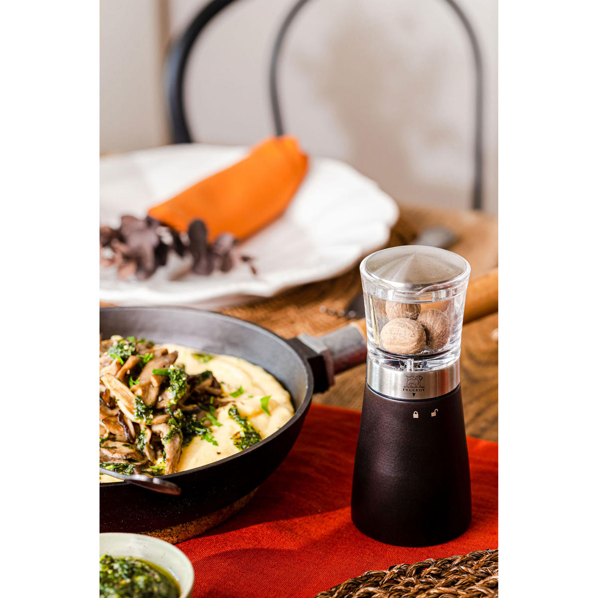 MUSKATMÜHLE Madras 15cm Buchenholz Schokolade Stahlmahlwerk - Braun, Kunststoff (6.5/15/6.5cm) - PEUGEOT