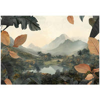 FOTOTAPETE Berge Natur Wald Vlies Tapete Wohnzimmer 250x175 - Multicolor, Papier (250/175cm) - Wallarena