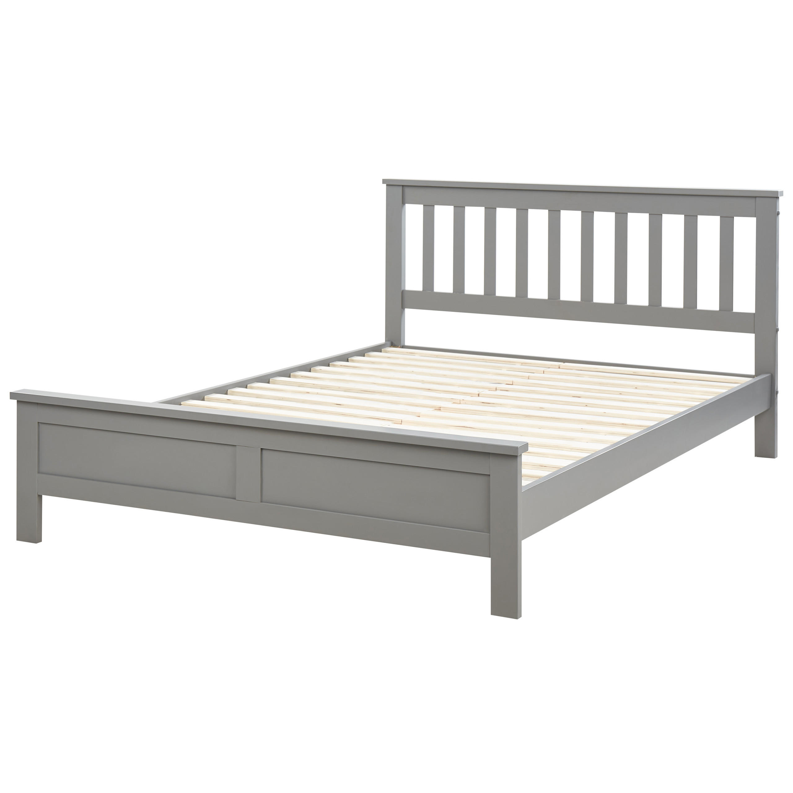 HOLZBETT 140/200cm Grau Mayenne - Grau, Holz (140/200cm) - Beliani