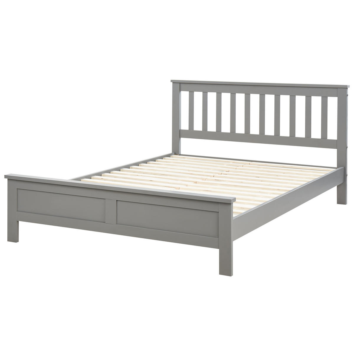 HOLZBETT 140/200cm Grau Mayenne - Grau, Holz (140/200cm) - Beliani