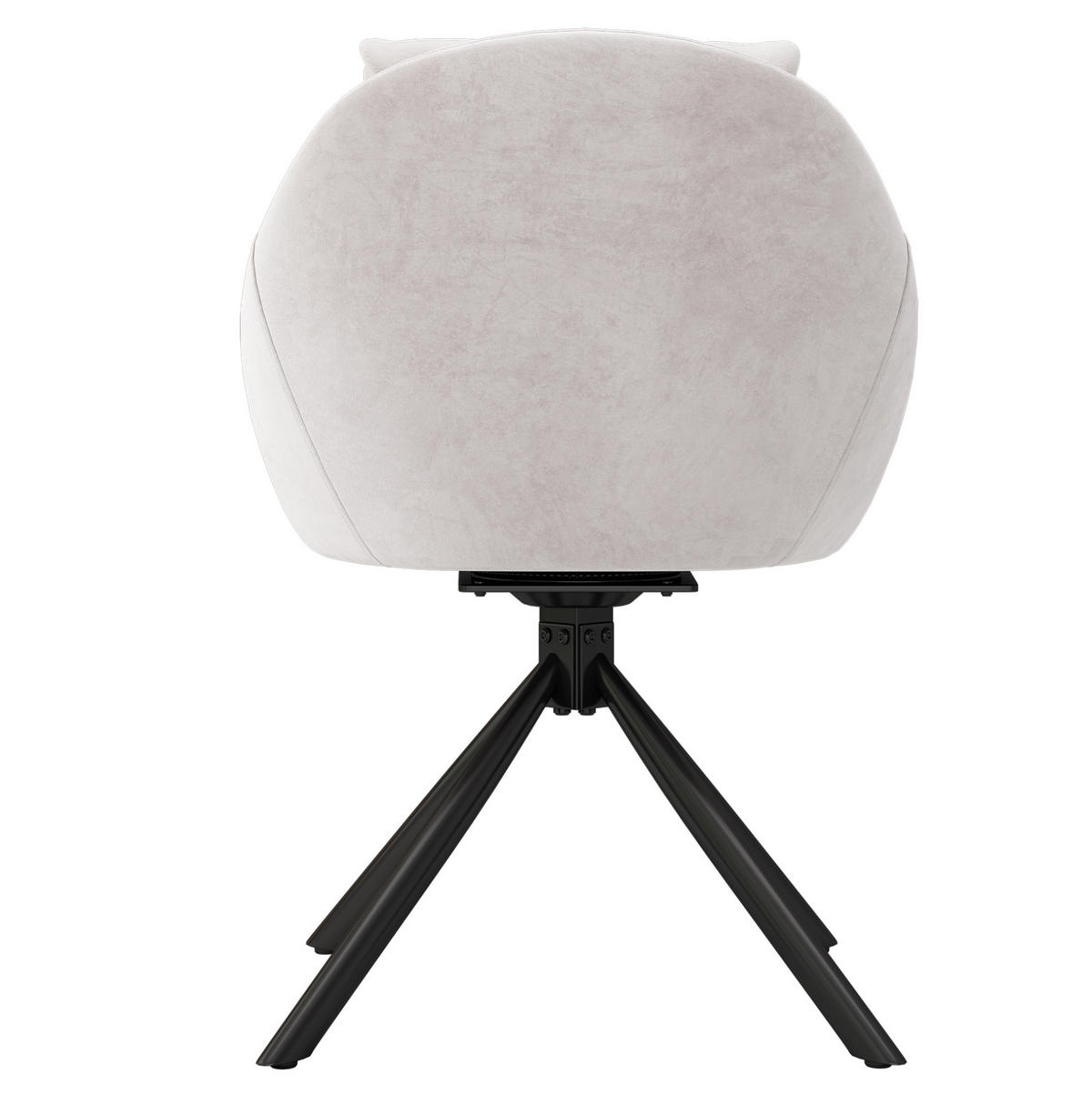 DREHSTUHL ergonomisch Samt Beige 6er-Set - Beige, Metall (54/79/65.2cm) - Meubliv