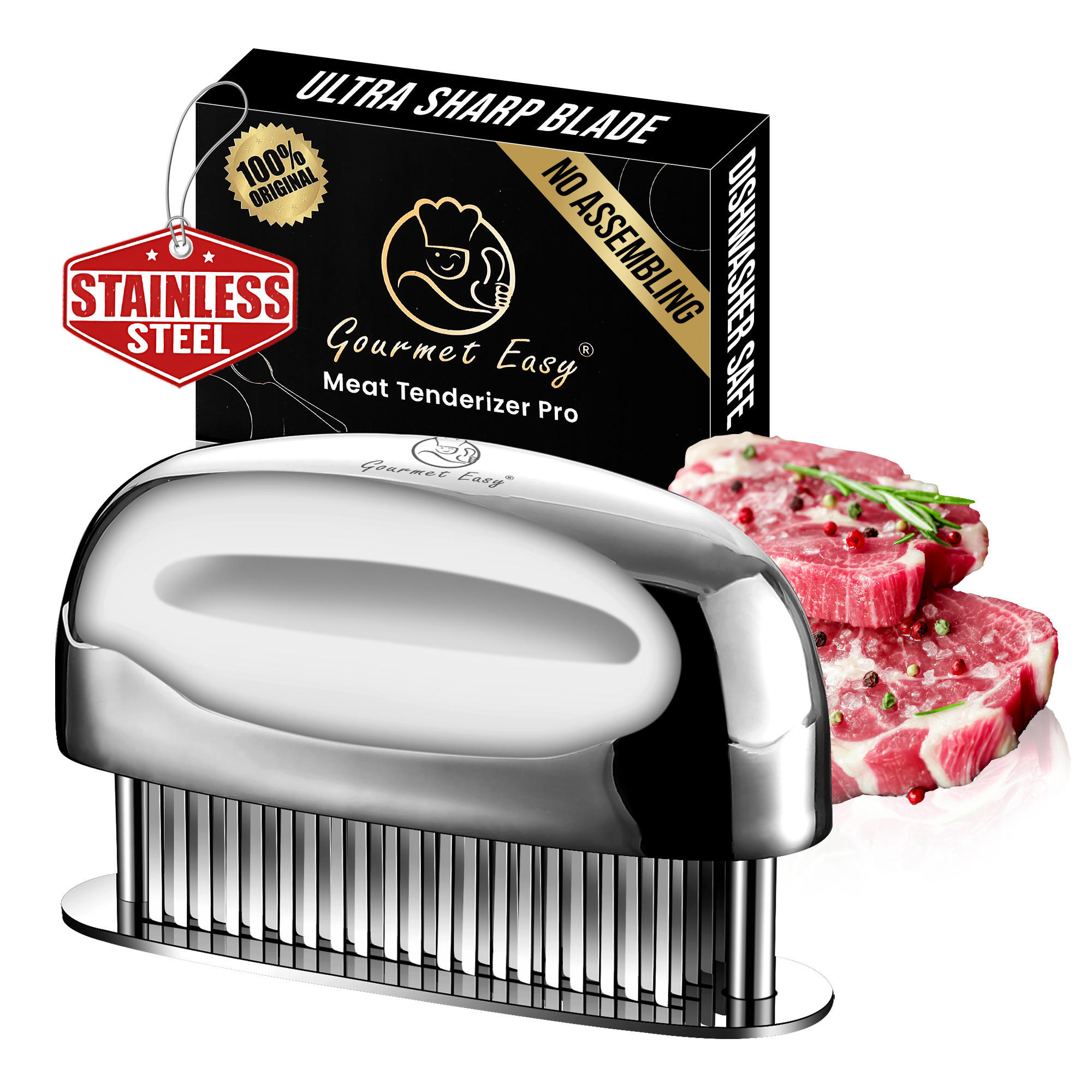 Gourmet Easy Fleischzartmacher Edelstahl 4.5 cm