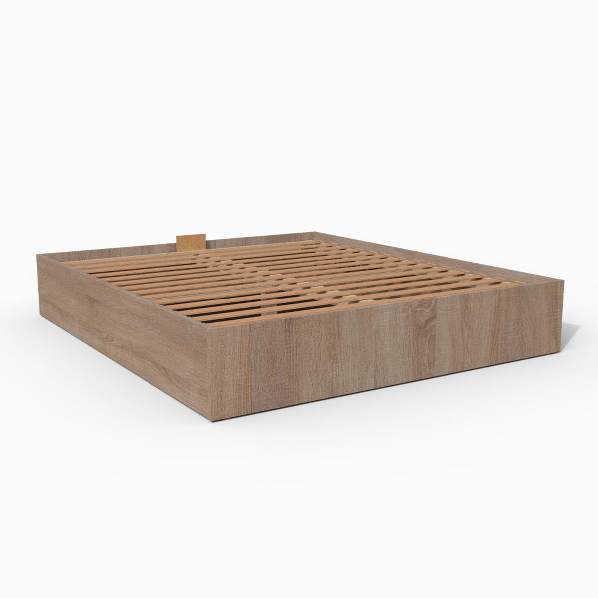 BETTKASTEN BILBAO mit Lattenrost/ Bett 180x200 - Eiche Hell Dekor - Sonoma Eiche, Holzwerkstoff (180/200cm) - Weber Industries