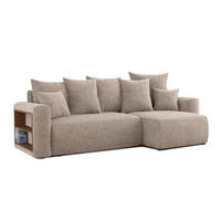 ECKSOFA SOLARIS L - Blau/Beige, Holzwerkstoff (238/142cm) - Meblini
