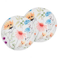 OUTDOOR-KISSEN 2er-Set Blumenmuster mehrfarbig 40 cm Monesi - Multicolor, Textil (40/40cm) - Beliani