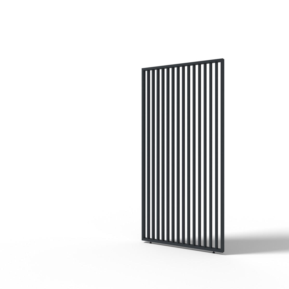 SEITENWAND Vertikale Lamellenwand Paneel 113 cm Zubehör für Trumpf & Superior Pergola Aluminium Anthrazit - Anthrazit, Metall (113/234/6cm) - PergoLine