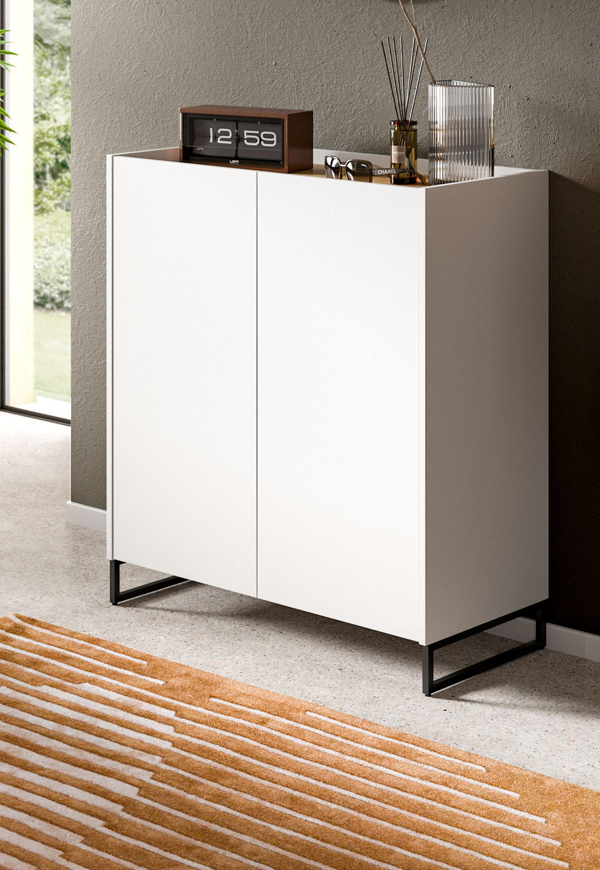 SCHUHKOMMODE DRIVE (B/H/T: ca. 90/97/38 cm) in Weiß/weiß - Weiß, Holzwerkstoff (90/97/38cm)