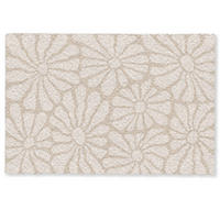 FUSSMATTE Floral - Druck - Beige - Braun - Minimalistisch Schmutzfangmatte 90x60 cm - Sandfarben, Kunststoff (90/0.4cm) - MuchoWow